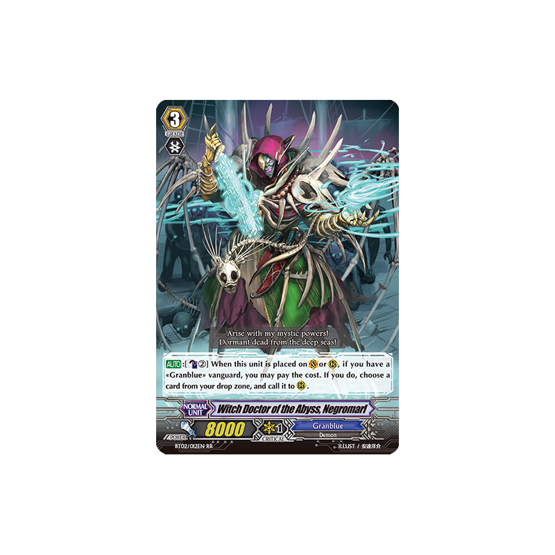 Vanguard_TCG_card_BT02_012EN_RR_Witch_Doctor_of_the_Abyss_Negromarl_Onslaught_of_Dragon_Souls