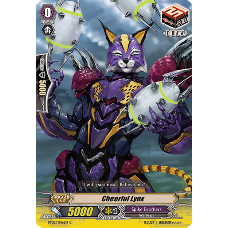 Vanguard_TCG_card_BT02_046EN_C_Cheerful_Lynx_Onslaught_of_Dragon_Souls