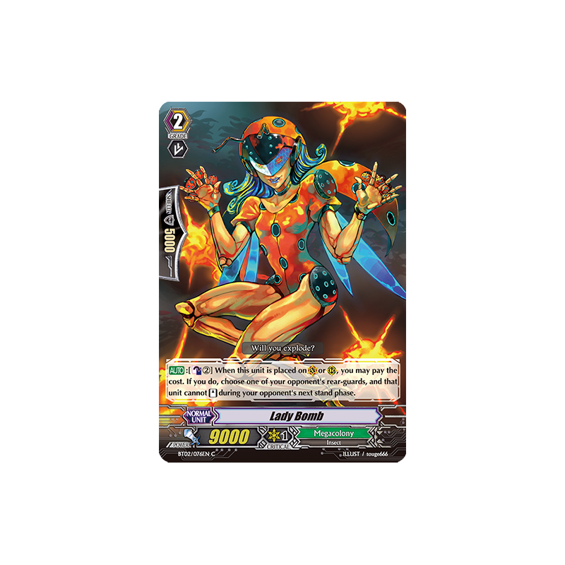 Vanguard_TCG_card_BT02_076EN_C_Lady_Bomb_Onslaught_of_Dragon_Souls