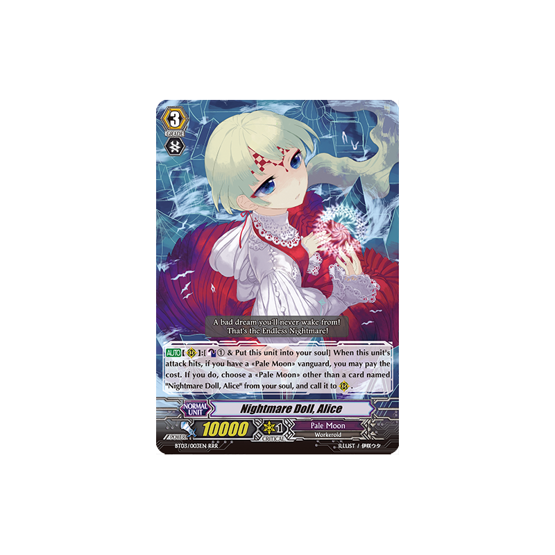 Vanguard_TCG_card_BT03_003EN_RRR_Nightmare_Doll_Alice_Demonic_Lord_Invasion