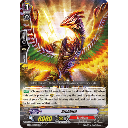 Vanguard_TCG_card_BT03_017EN_RR_Archbird_Demonic_Lord_Invasion