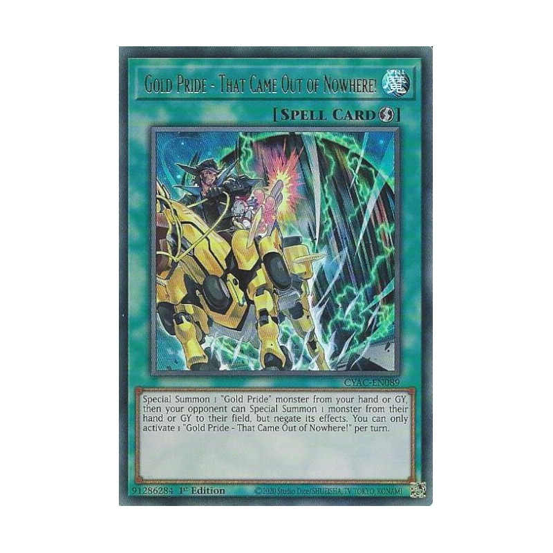 yu-gi-oh-tcg-cyac-en089-ur-gold-pride-that-came-out-of-nowhere-cyberstorm-access