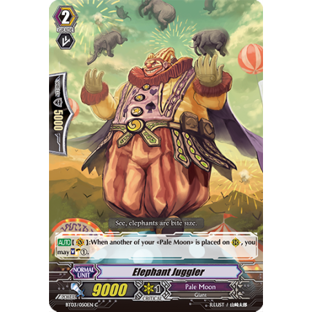 Vanguard_TCG_card_BT03_050EN_C_Elephant_Juggler_Demonic_Lord_Invasion