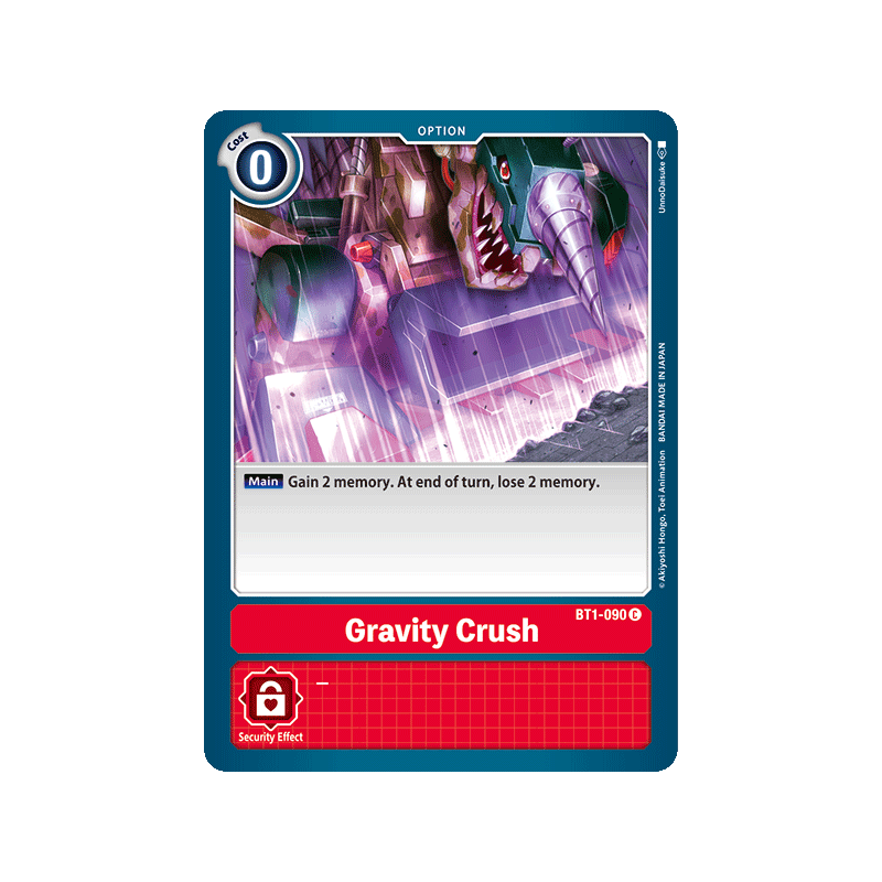 Digimon_TCG_BT1-090_Gravity_Crush_Common_New_Evolution_Card_Game
