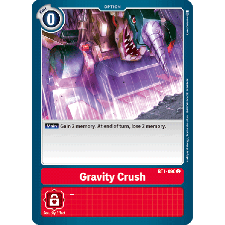 Digimon_TCG_BT1-090_Gravity_Crush_Common_New_Evolution_Card_Game