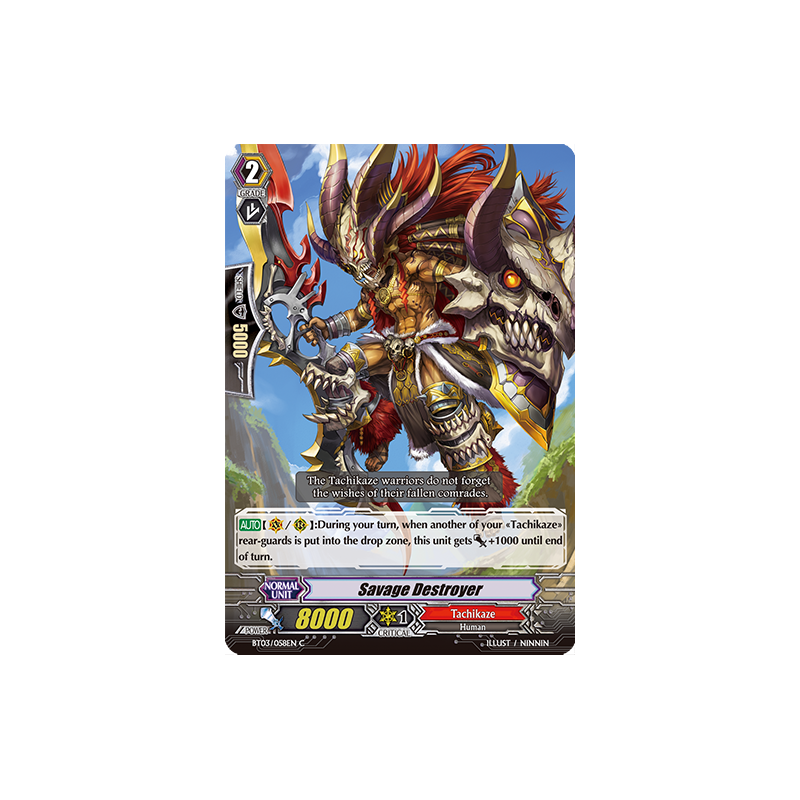 Vanguard_TCG_card_BT03_058EN_C_Savage_Destroyer_Demonic_Lord_Invasion