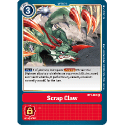 Digimon_TCG_BT1-091_Scrap_Claw_Rare_New_Evolution_Card_Game