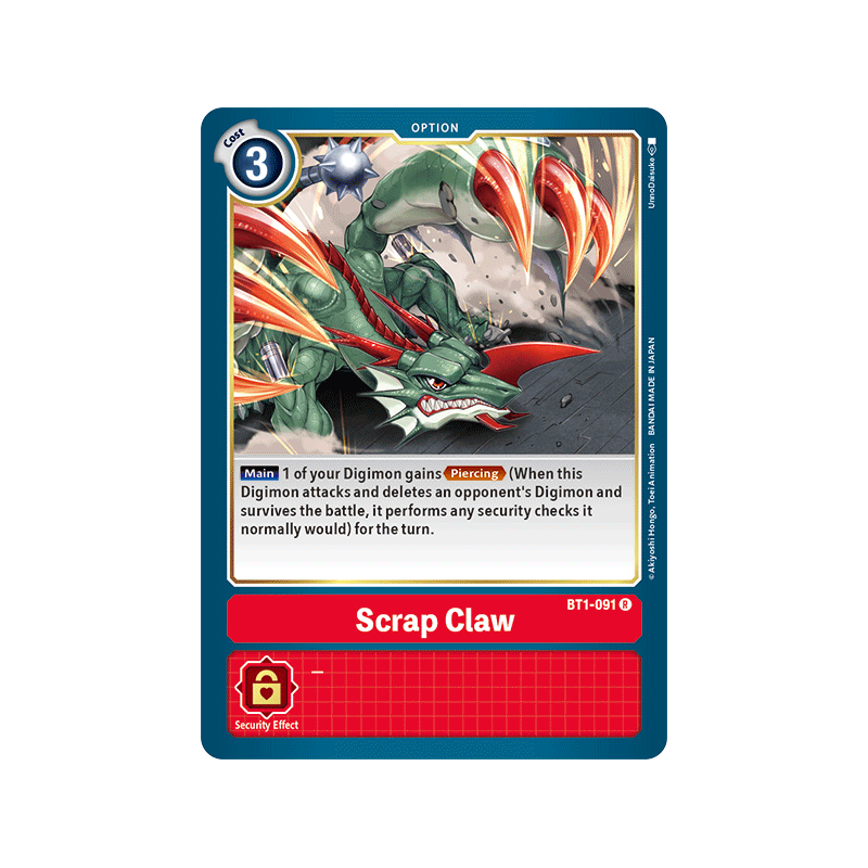 Digimon_TCG_BT1-091_Scrap_Claw_Rare_New_Evolution_Card_Game