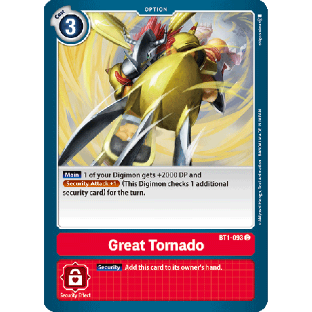 Digimon_TCG_BT1-093_Great_Tornado_Common_New_Evolution_Card_Game