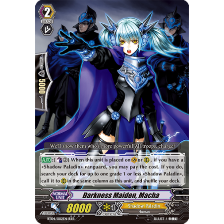 Vanguard_TCG_card_BT04_002EN_RRR_Darkness_Maiden_Macha_Eclipse_of_Illusionary_Shadows