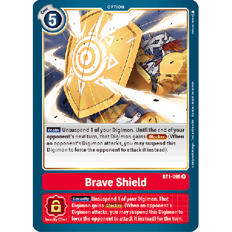 Digimon_TCG_BT1-095_Brave_Shield_Rare_New_Evolution_Card_Game