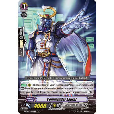 Vanguard_TCG_card_BT04_015EN_RR_Commander_Laurel_Eclipse_of_Illusionary_Shadows