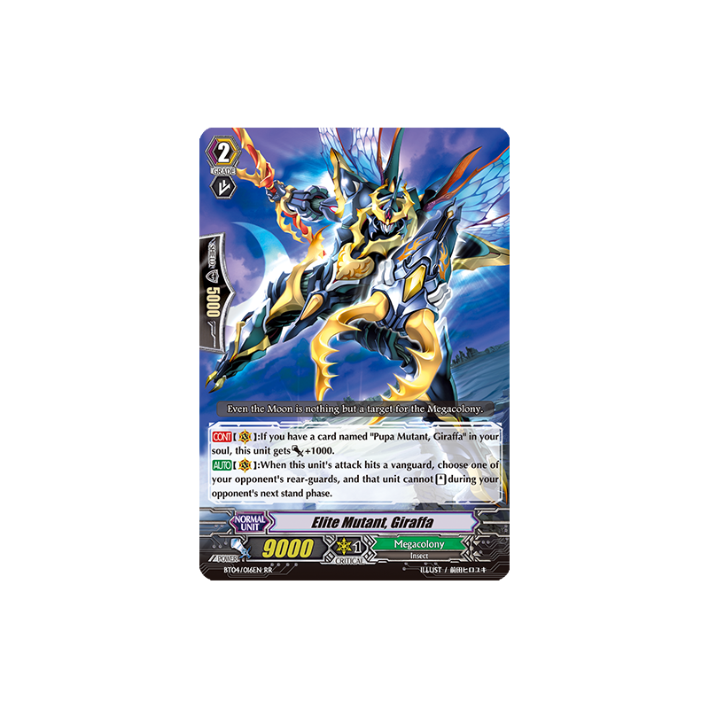 Vanguard_TCG_card_BT04_016EN_RR_Elite_Mutant_Giraffa_Eclipse_of_Illusionary_Shadows