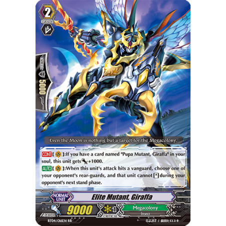 Vanguard_TCG_card_BT04_016EN_RR_Elite_Mutant_Giraffa_Eclipse_of_Illusionary_Shadows