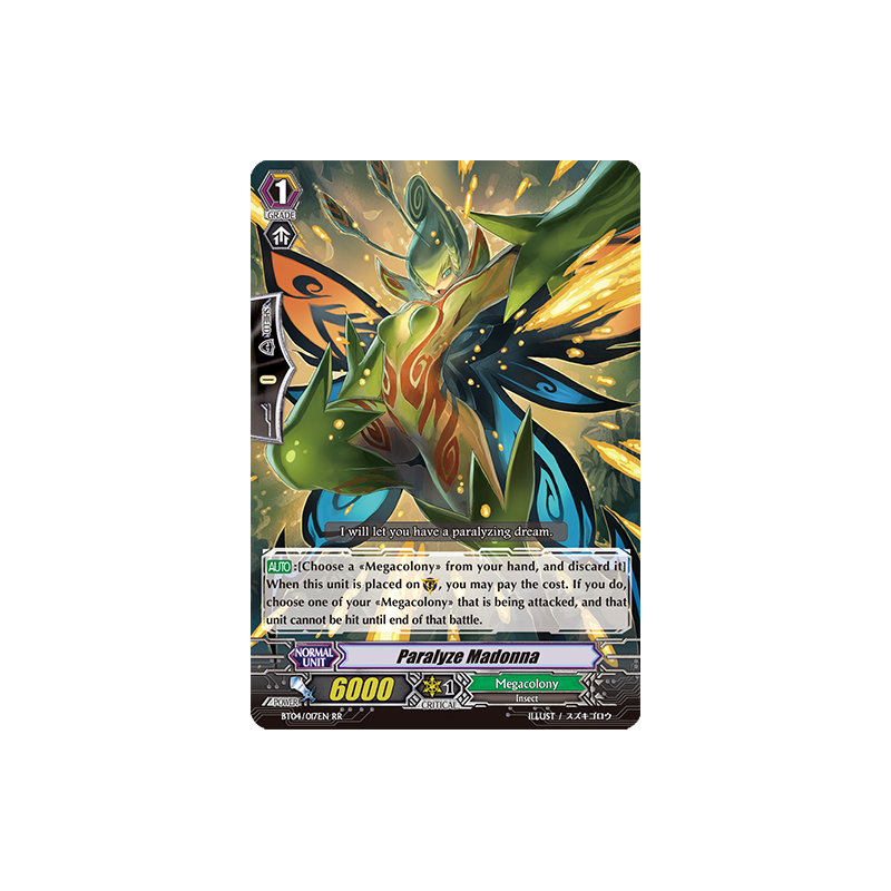 Vanguard_TCG_card_BT04_017EN_RR_Paralyze_Madonna_Eclipse_of_Illusionary_Shadows