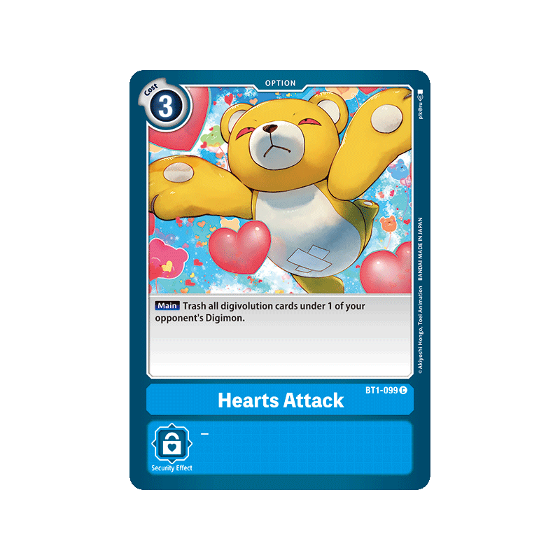Digimon_TCG_BT1-099_Hearts_Attack_Common_New_Evolution_Card_Game