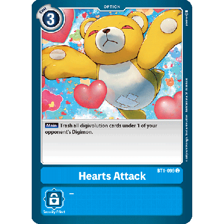 Digimon_TCG_BT1-099_Hearts_Attack_Common_New_Evolution_Card_Game