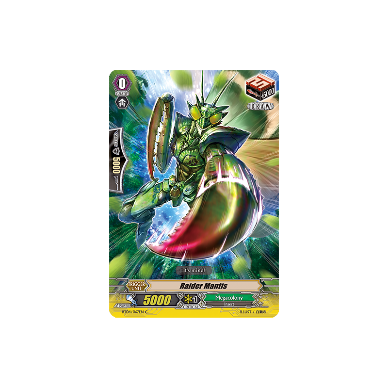 Vanguard_TCG_card_BT04_067EN_C_Raider_Mantis_Eclipse_of_Illusionary_Shadows