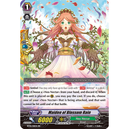 Vanguard_TCG_card_BT05_011EN_RR_Maiden_of_Blossom_Rain_Awakening_of_Twin_Blades
