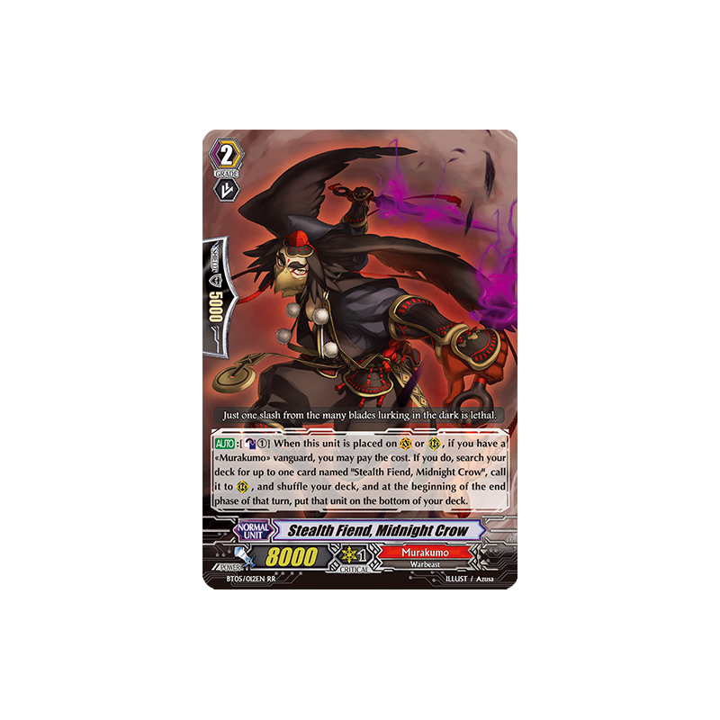 Vanguard_TCG_card_BT05_012EN_RR_Stealth_Fiend_Midnight_Crow_Awakening_of_Twin_Blades