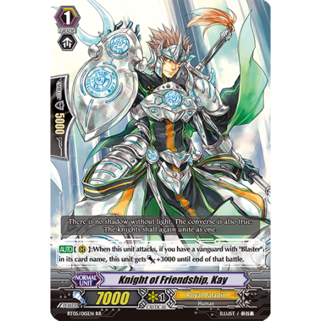 Vanguard_TCG_card_BT05_015EN_RR_Knight_of_Friendship_Kay_Awakening_of_Twin_Blades