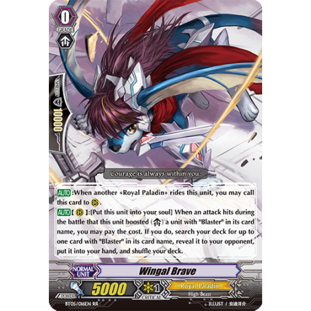 Vanguard_TCG_card_BT05_016EN_RR_Wingal_Brave_Awakening_of_Twin_Blades