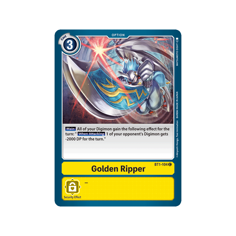 Digimon_TCG_BT1-104_Golden_Ripper_Common_New_Evolution_Card_Game