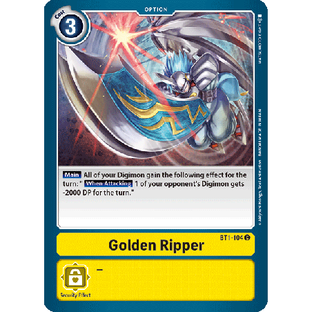Digimon_TCG_BT1-104_Golden_Ripper_Common_New_Evolution_Card_Game