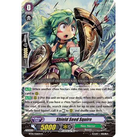 Vanguard_TCG_card_BT05_026EN_R_Shield_Seed_Squire_Awakening_of_Twin_Blades