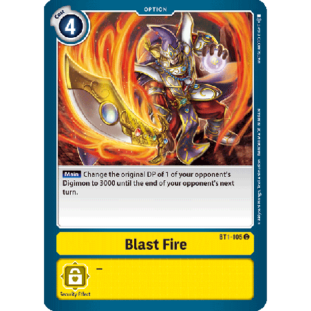 Digimon_TCG_BT1-105_Blast_Fire_Common_New_Evolution_Card_Game