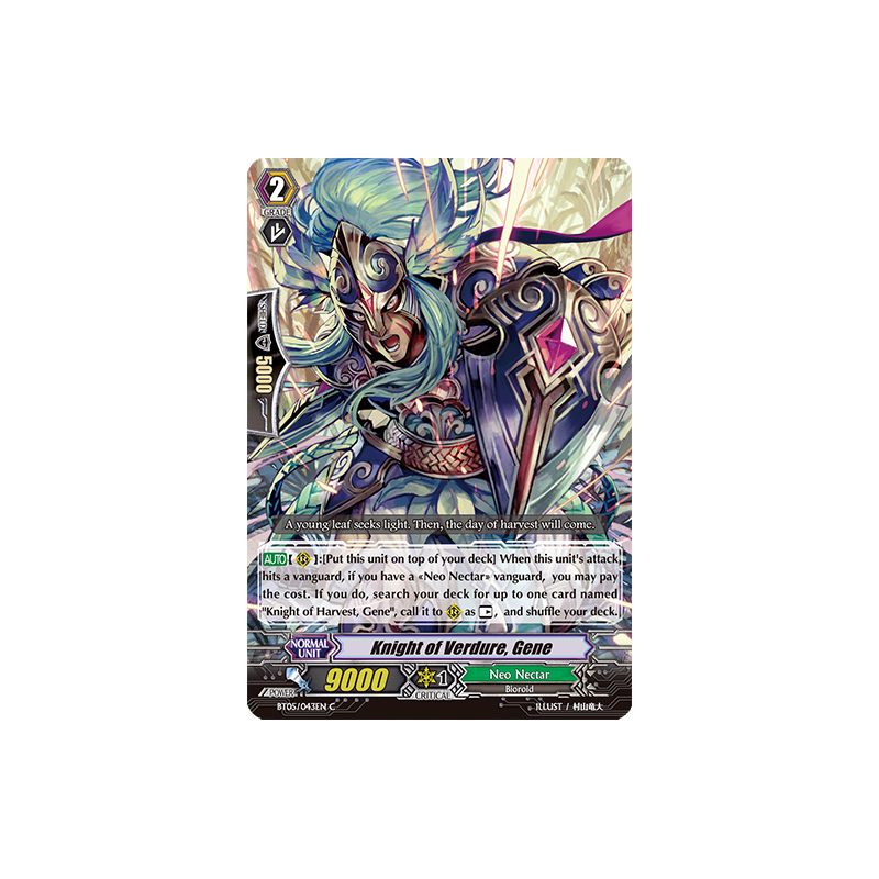 Vanguard_TCG_card_BT05_043EN_C_Knight_of_Verdure_Gene_Awakening_of_Twin_Blades