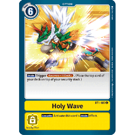 Digimon_TCG_BT1-107_Holy_Wave_Common_New_Evolution_Card_Game