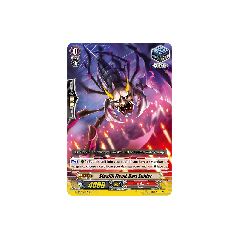 Vanguard_TCG_card_BT05_062EN_C_Stealth_Fiend_Dart_Spider_Awakening_of_Twin_Blades