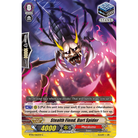 Vanguard_TCG_card_BT05_062EN_C_Stealth_Fiend_Dart_Spider_Awakening_of_Twin_Blades