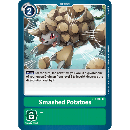 Digimon_TCG_BT1-109_Smashed_Potatoes_Common_New_Evolution_Card_Game