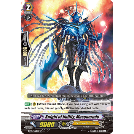 Vanguard_TCG_card_BT05_S12EN_SP_Knight_of_Nullity_Masquerade_Awakening_of_Twin_Blades
