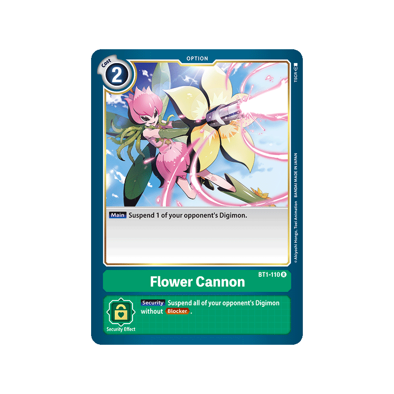 Digimon_TCG_BT1-110_Flower_Cannon_Rare_New_Evolution_Card_Game