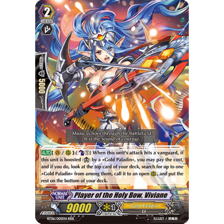 Vanguard_TCG_card_BT06_005EN_RRR_Player_of_the_Holy_Bow_Viviane_Breaker_of_Limits