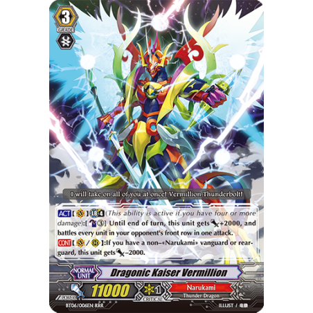 Vanguard_TCG_card_BT06_006EN_RRR_Dragonic_Kaiser_Vermillion_Breaker_of_Limits