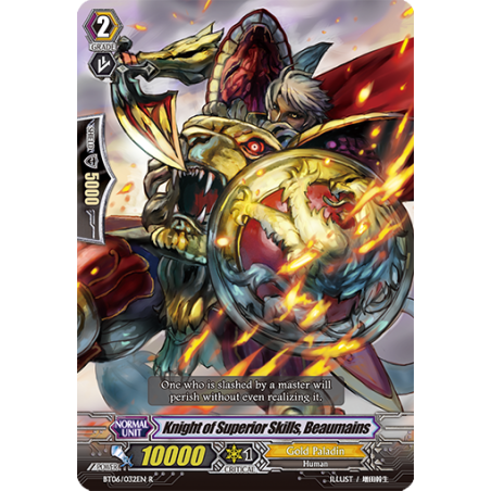 Vanguard_TCG_card_BT06_032EN_R_Knight_of_Superior_Skills_Beaumains_Breaker_of_Limits