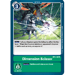 Digimon_TCG_BT1-112_Dimension_Scissor_Common_New_Evolution_Card_Game