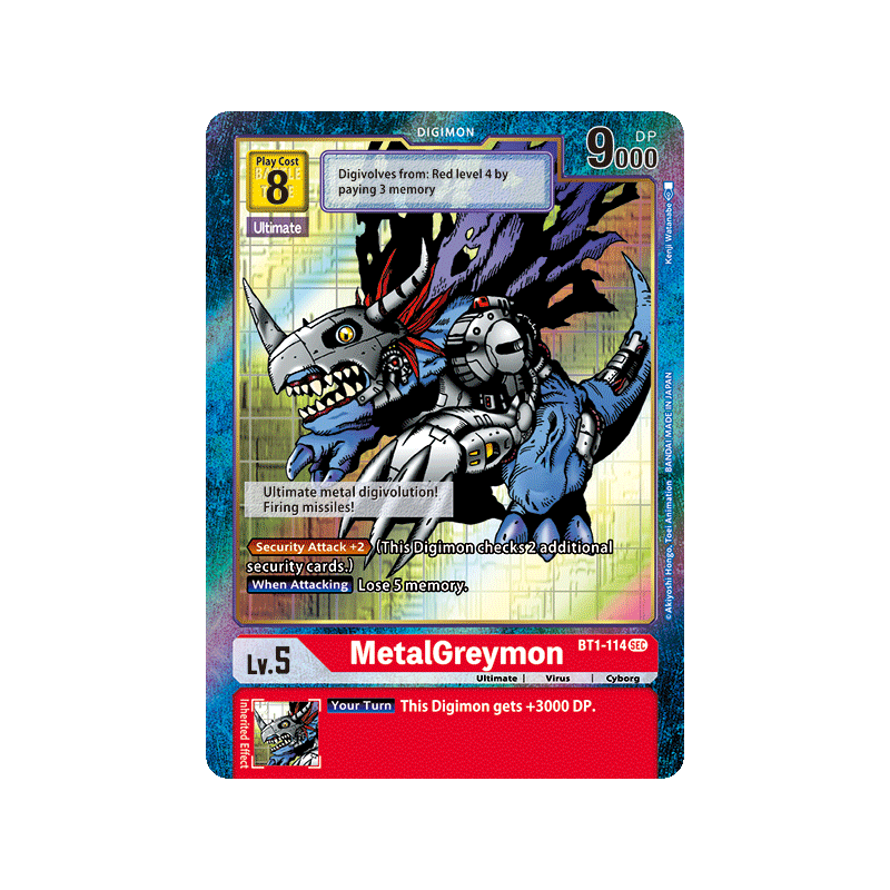 Digimon_TCG_BT1-114_AA_MetalGreymon_Alternative_Art_New_Evolution_Card_Game