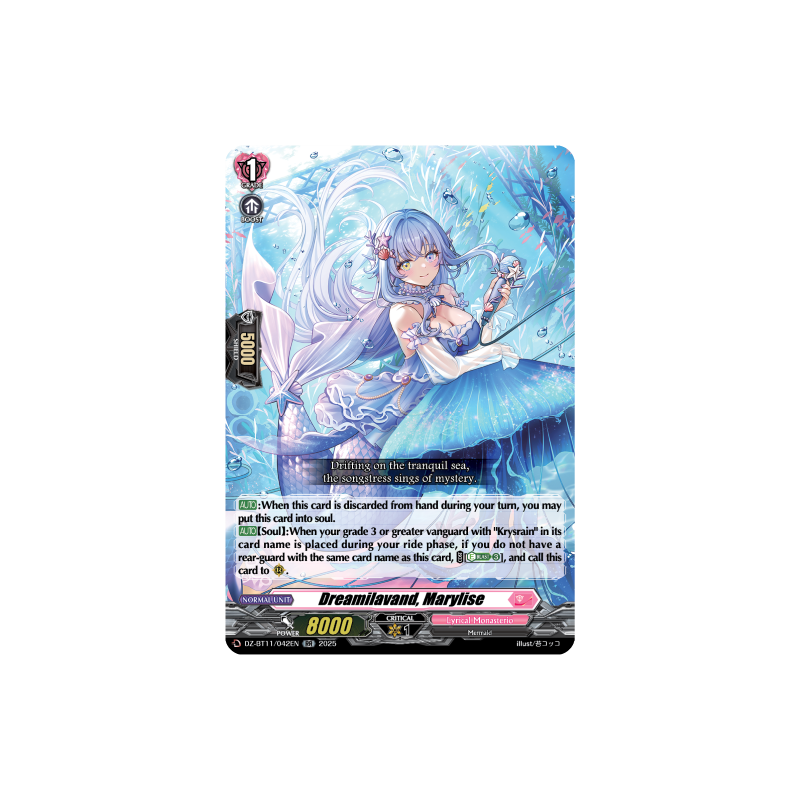Vanguard_TCG_card_DZ-BT11_042EN_RR_Dreamilavand_Marylise_Symphony_of_Might_Bloom