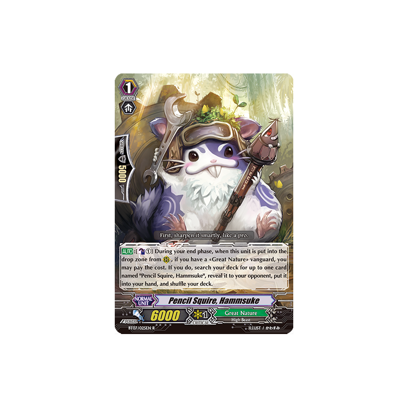 Vanguard_TCG_card_BT07_025EN_R_Pencil_Squire_Hammsuke_Breaker_of_Limits