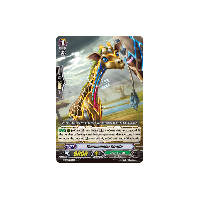 Vanguard_TCG_card_BT07_026EN_R_Thermometer_Giraffe_Breaker_of_Limits