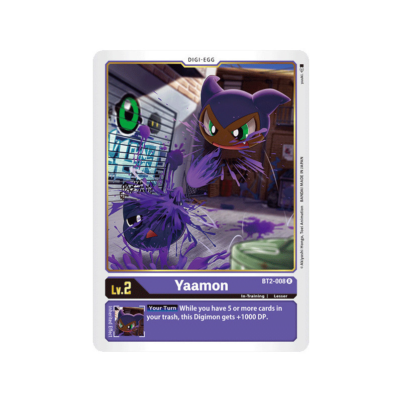 Digimon_TCG_BT2-008_Yaamon_Rare_Ultimate_Power_Card_Game