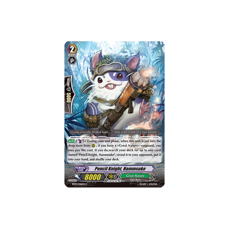 Vanguard_TCG_card_BT07_046EN_C_Pencil_Knight_Hammsuke_Breaker_of_Limits