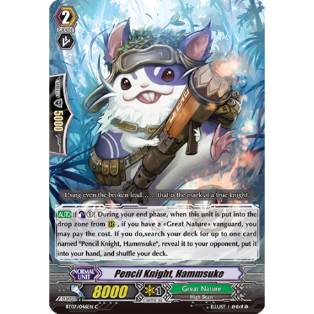 Vanguard_TCG_card_BT07_046EN_C_Pencil_Knight_Hammsuke_Breaker_of_Limits