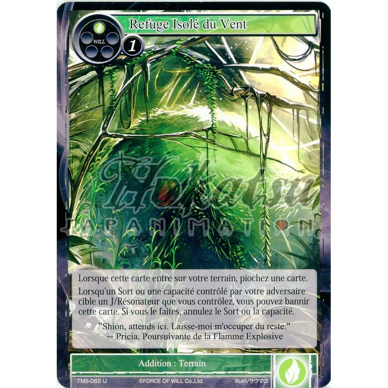 Foil Uncommon New Force of Will CCG 2B3 Wind-Secluded Refuge TMS-065 
