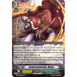 Vanguard_TCG_card_BT08_020EN_RR_Armed_Instructor_Bison_Blue_Storm_Armada